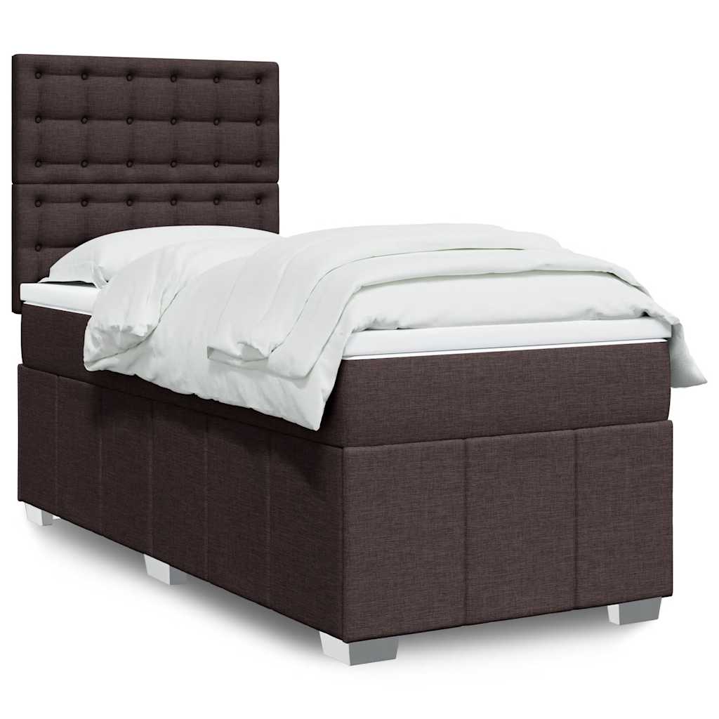 vidaXL Boxspring met matras stof lichtgrijs 160x200 cm