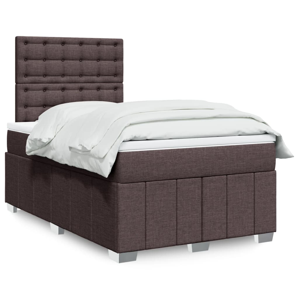 vidaXL Boxspring met matras stof lichtgrijs 160x200 cm
