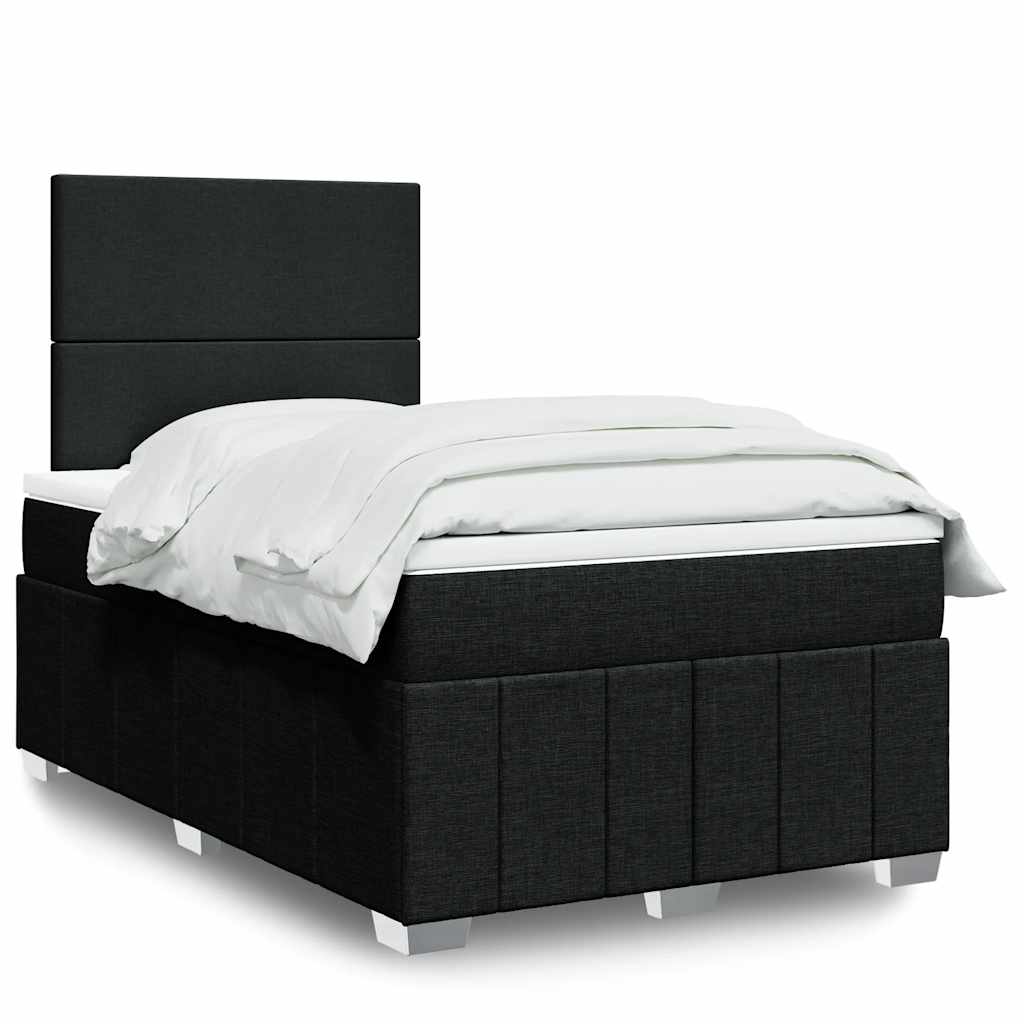 vidaXL Boxspring met matras stof lichtgrijs 160x200 cm