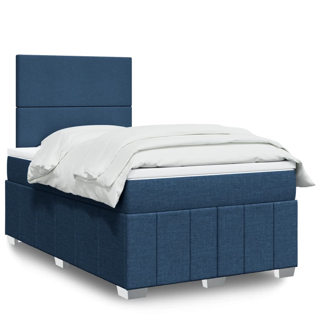 vidaXL Boxspring met matras stof lichtgrijs 160x200 cm