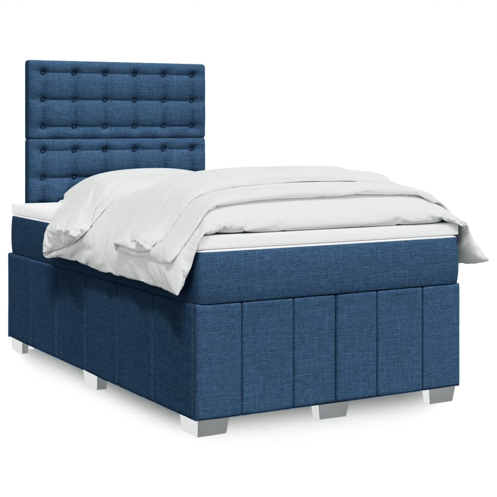 vidaXL Boxspring met matras stof lichtgrijs 160x200 cm