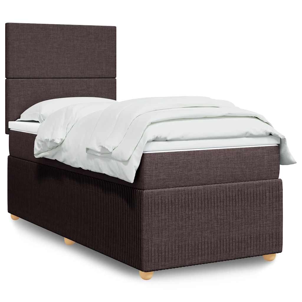 vidaXL Boxspring met matras stof lichtgrijs 90x190 cm