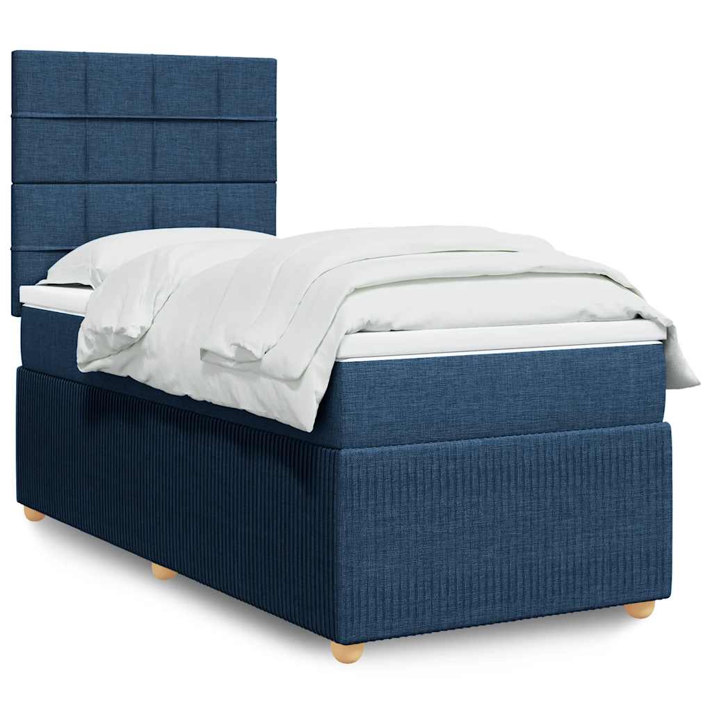 vidaXL Boxspring met matras stof lichtgrijs 90x190 cm