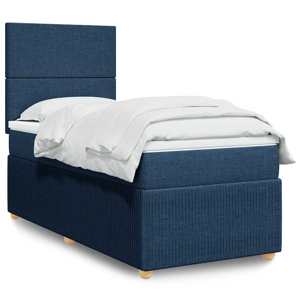 vidaXL Boxspring met matras stof lichtgrijs 90x190 cm