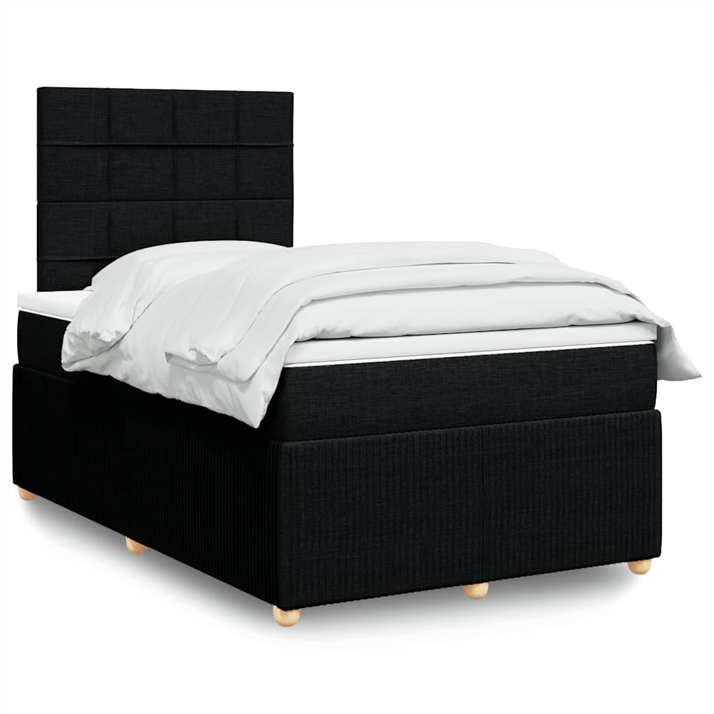 vidaXL Boxspring met matras stof lichtgrijs 90x190 cm