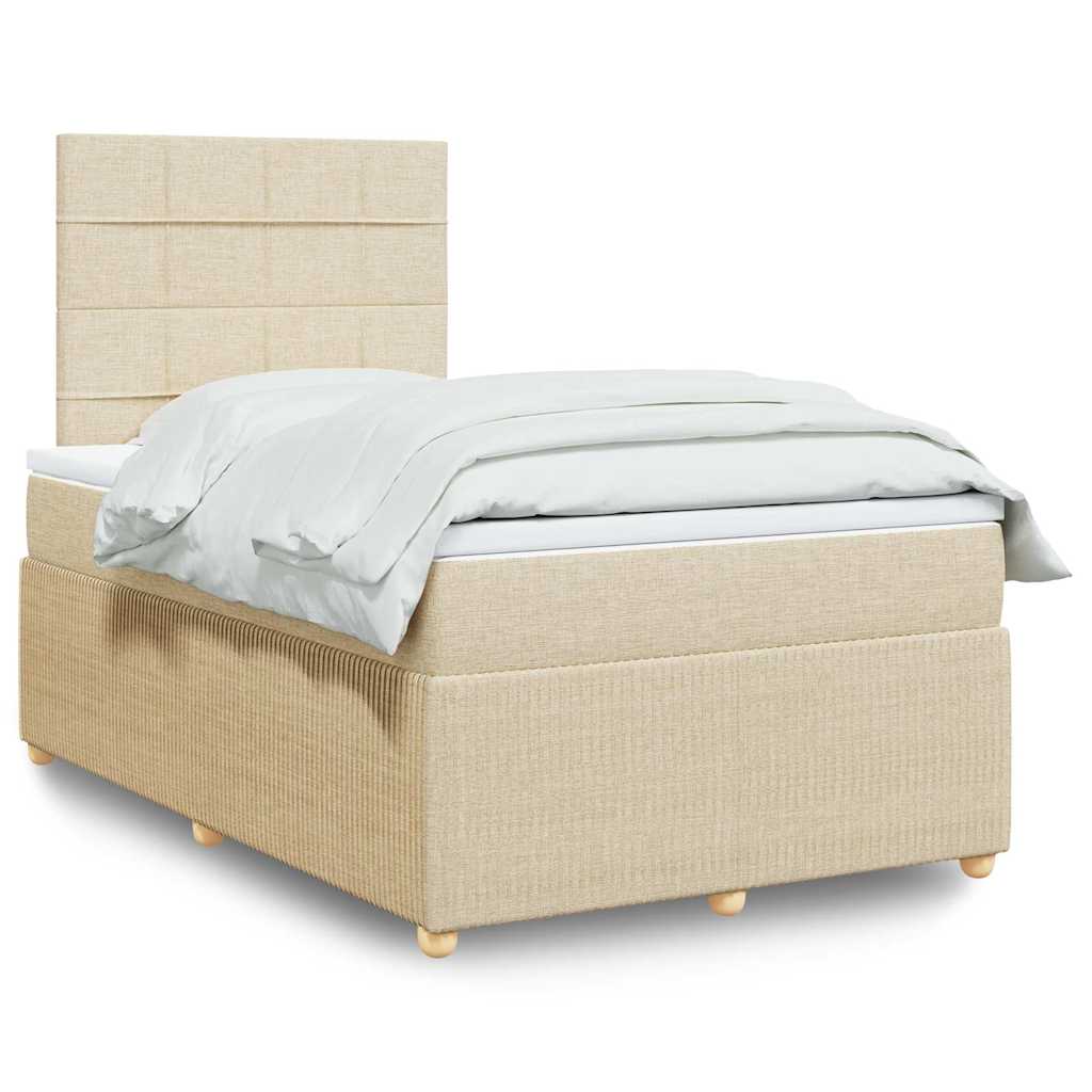 vidaXL Boxspring met matras stof lichtgrijs 90x190 cm