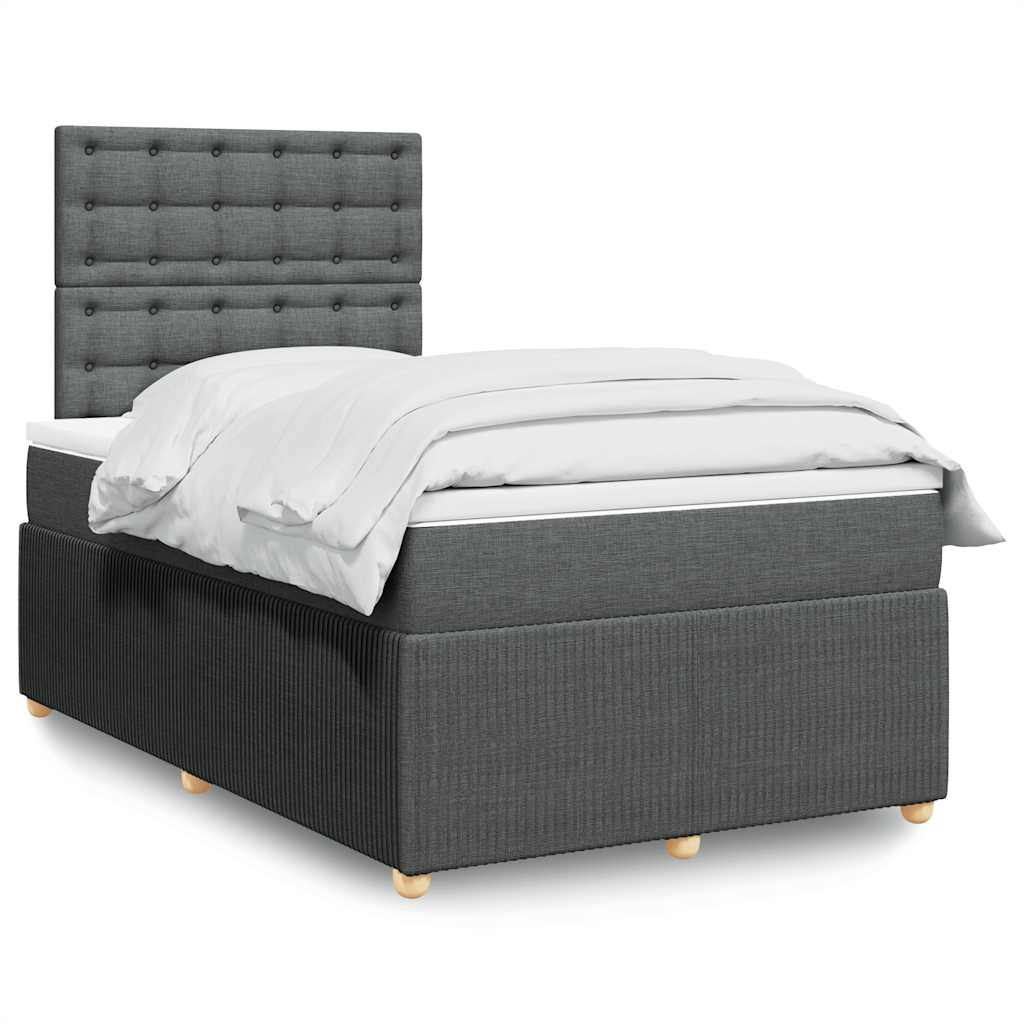 vidaXL Boxspring met matras stof lichtgrijs 90x190 cm