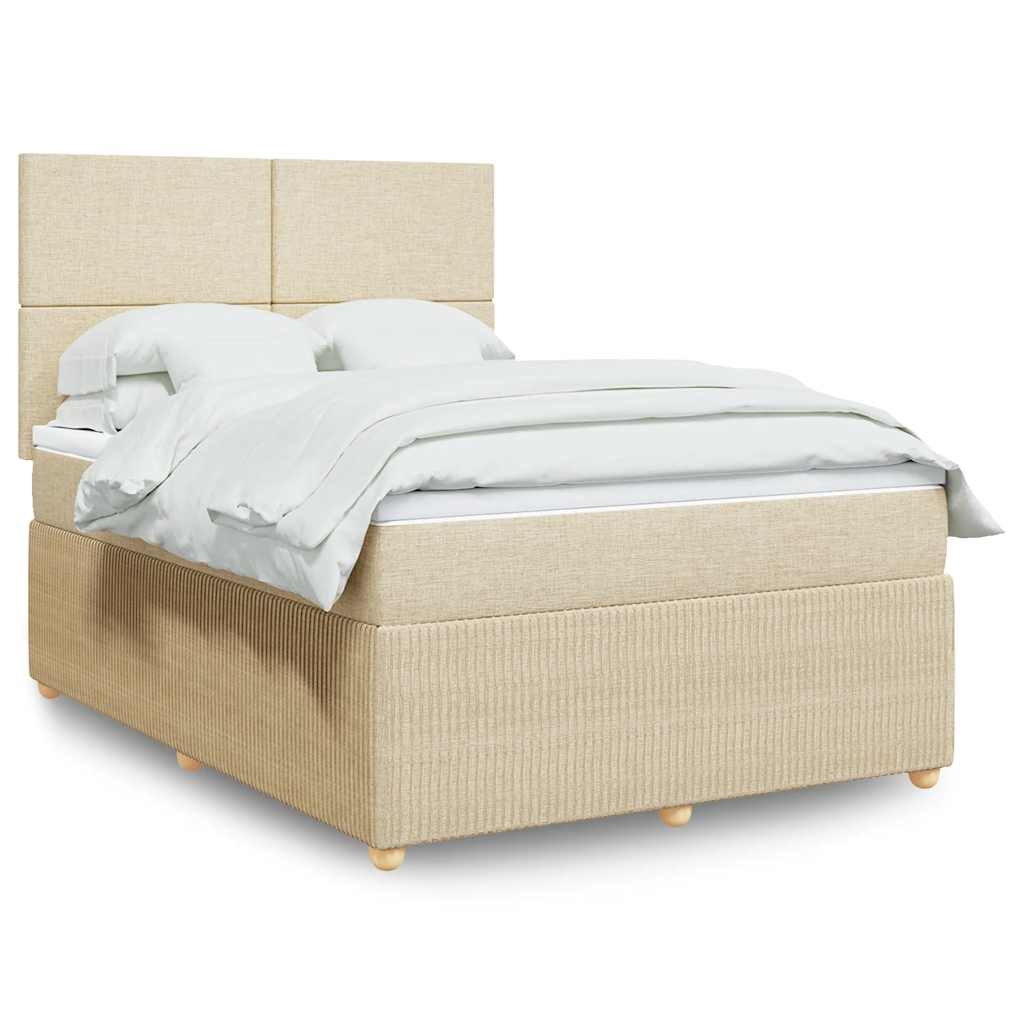 vidaXL Boxspring met matras stof lichtgrijs 90x190 cm