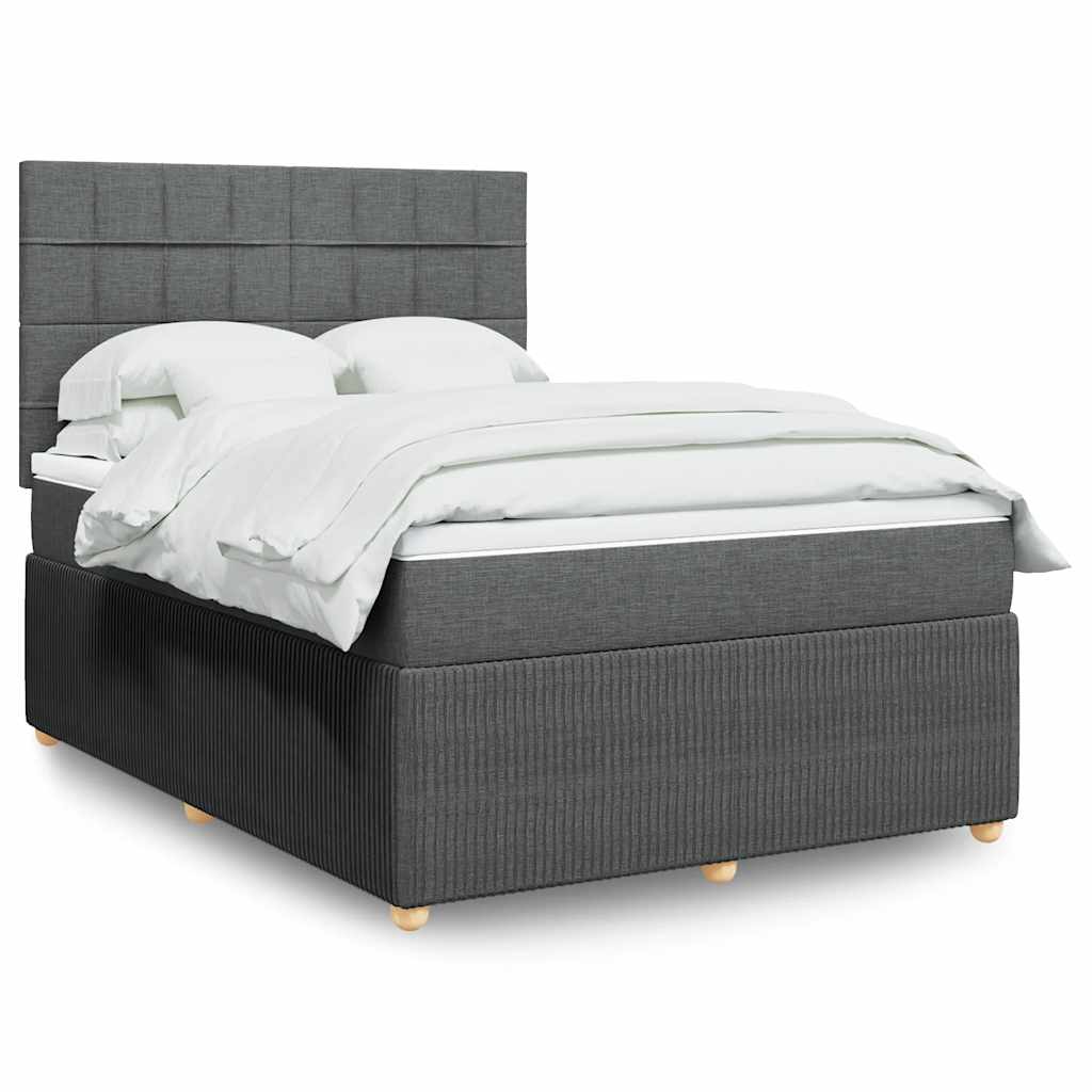 vidaXL Boxspring met matras stof lichtgrijs 90x190 cm