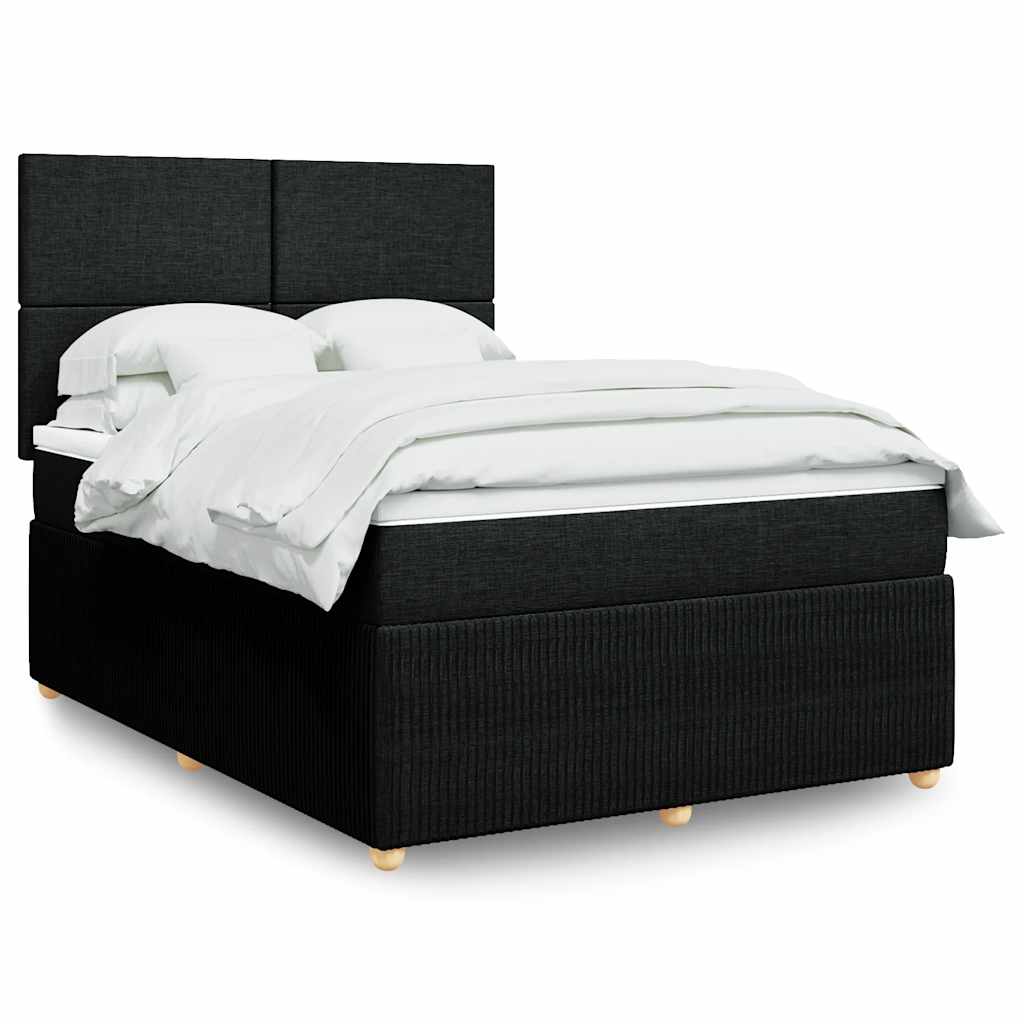 vidaXL Boxspring met matras stof lichtgrijs 90x190 cm