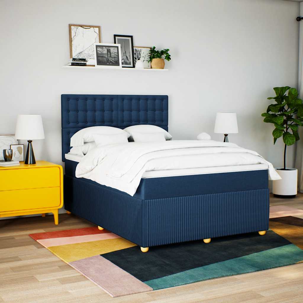 vidaXL Boxspring met matras stof lichtgrijs 90x190 cm