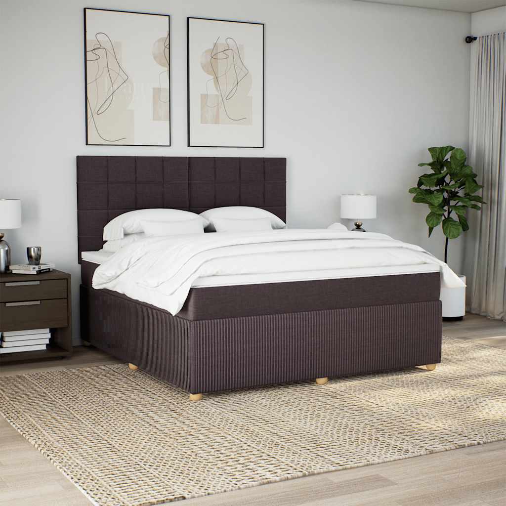 vidaXL Boxspring met matras stof lichtgrijs 90x190 cm
