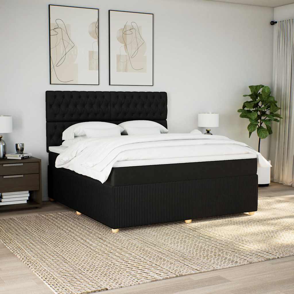 vidaXL Boxspring met matras stof lichtgrijs 90x190 cm