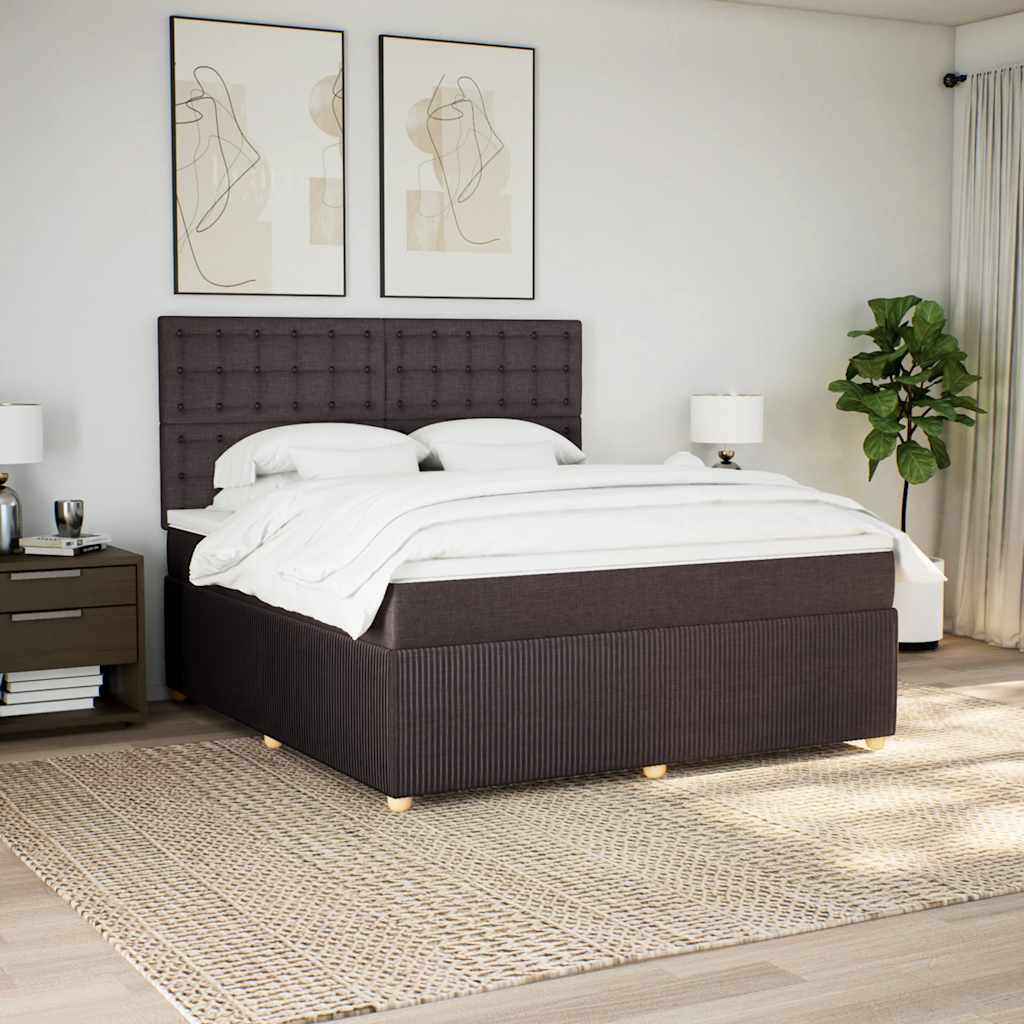 vidaXL Boxspring met matras stof lichtgrijs 90x190 cm