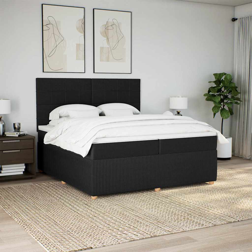 vidaXL Boxspring met matras stof lichtgrijs 90x190 cm