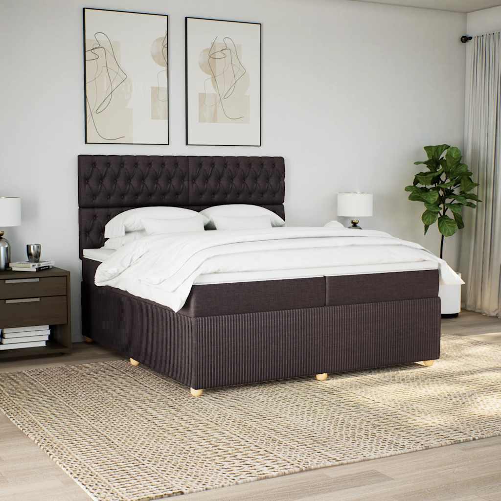 vidaXL Boxspring met matras stof lichtgrijs 90x190 cm
