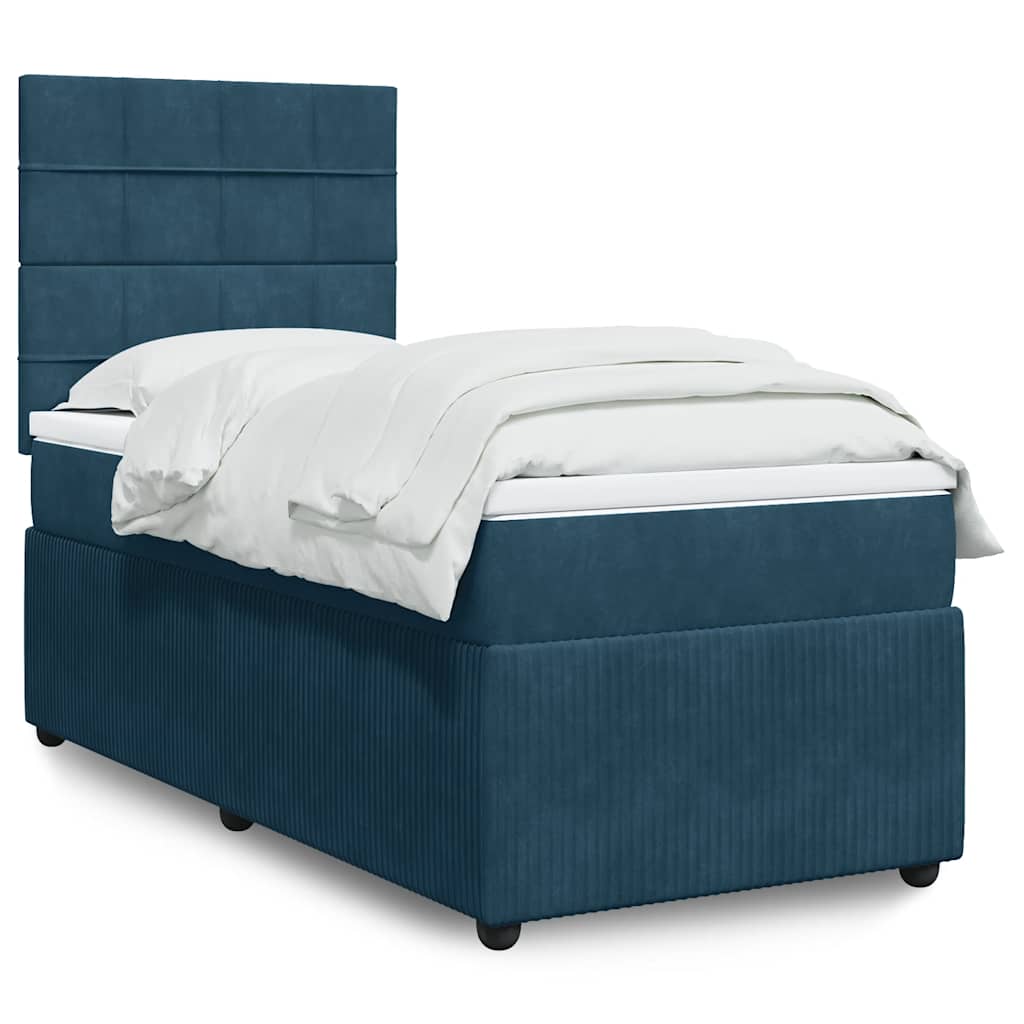 vidaXL Boxspring met matras fluweel donkergrijs 80x200 cm