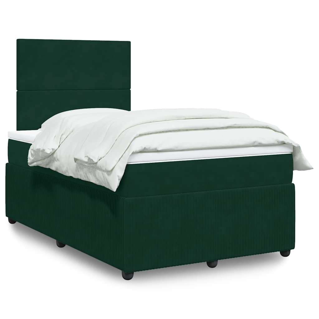 vidaXL Boxspring met matras fluweel donkergrijs 80x200 cm