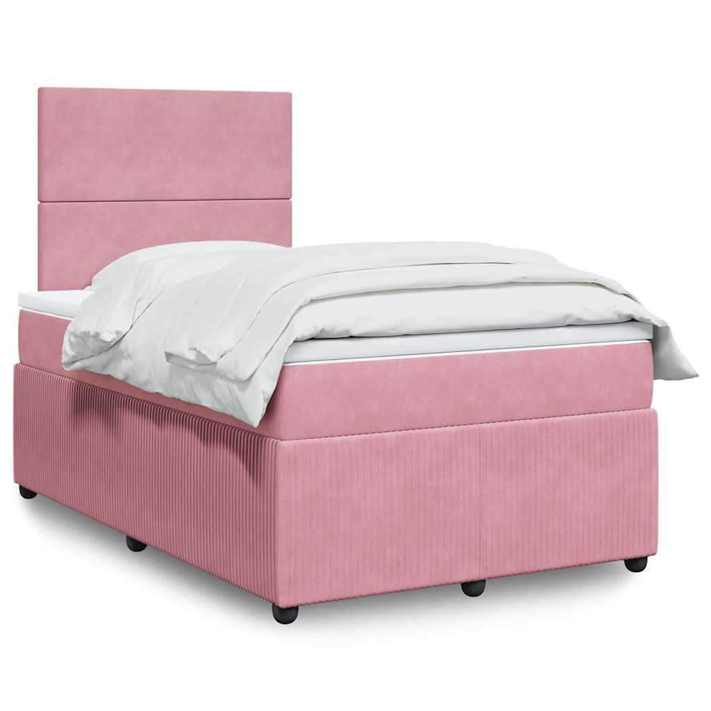vidaXL Boxspring met matras fluweel donkergrijs 80x200 cm
