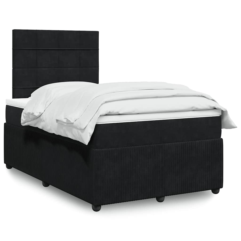 vidaXL Boxspring met matras fluweel donkergrijs 80x200 cm