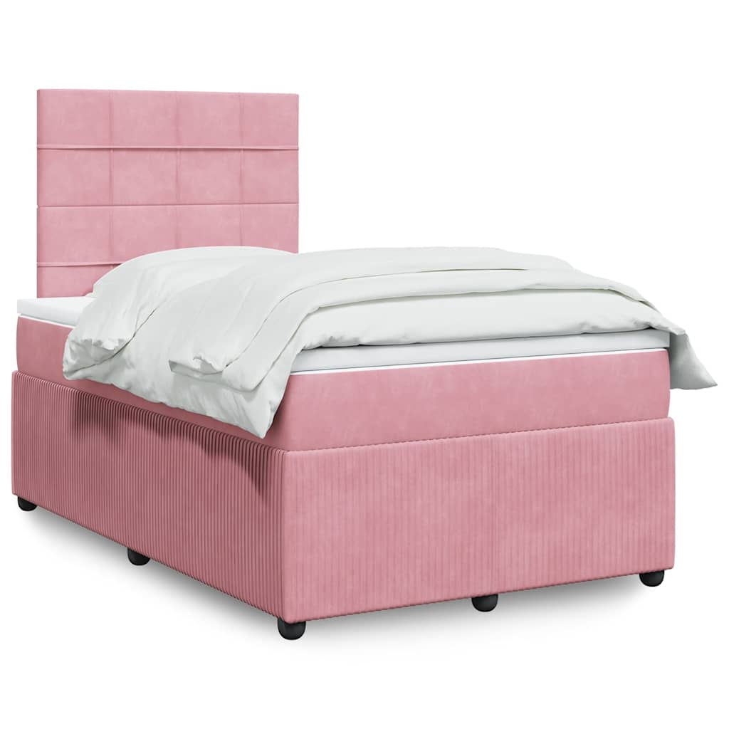 vidaXL Boxspring met matras fluweel donkergrijs 80x200 cm