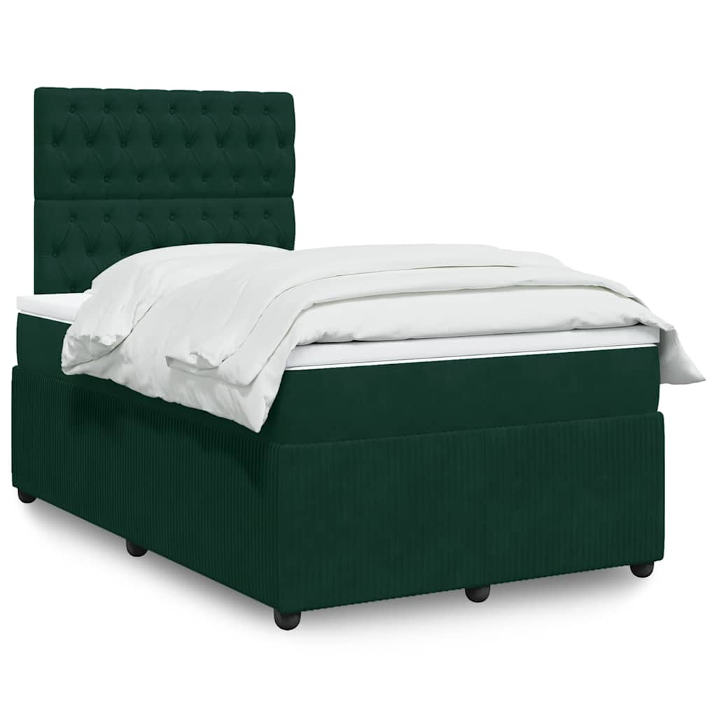 vidaXL Boxspring met matras fluweel donkergrijs 80x200 cm
