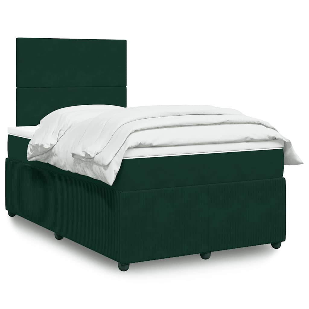 vidaXL Boxspring met matras fluweel donkergrijs 80x200 cm