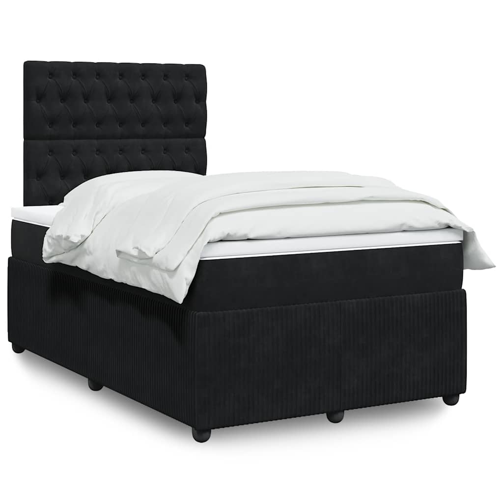vidaXL Boxspring met matras fluweel donkergrijs 80x200 cm