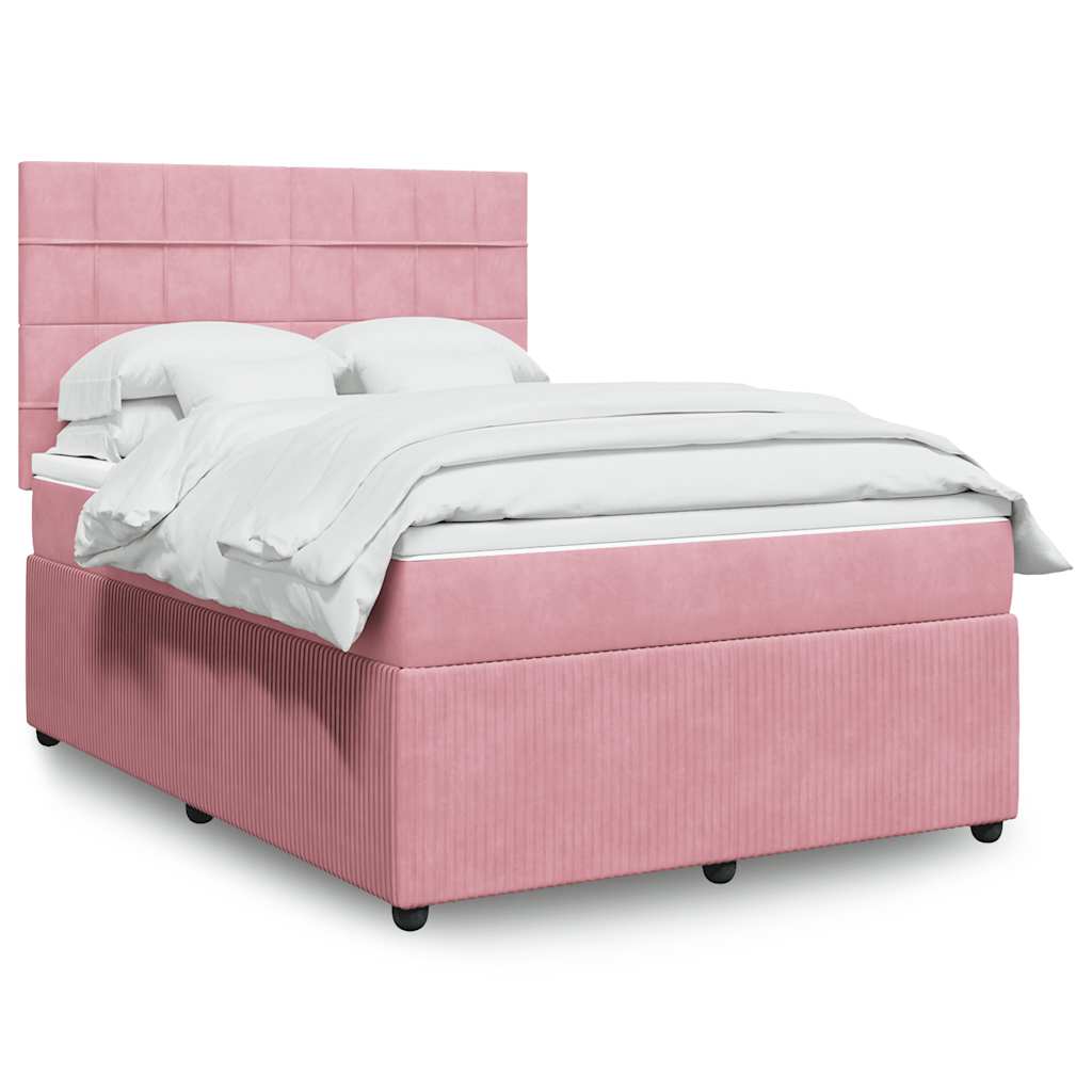 vidaXL Boxspring met matras fluweel donkergrijs 80x200 cm
