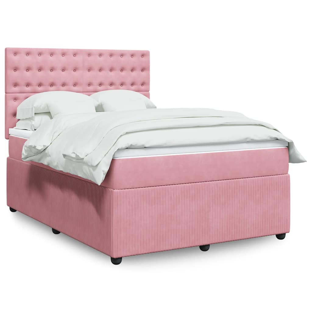 vidaXL Boxspring met matras fluweel donkergrijs 80x200 cm