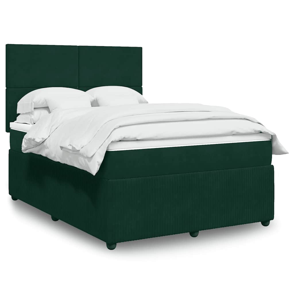 vidaXL Boxspring met matras fluweel donkergrijs 80x200 cm