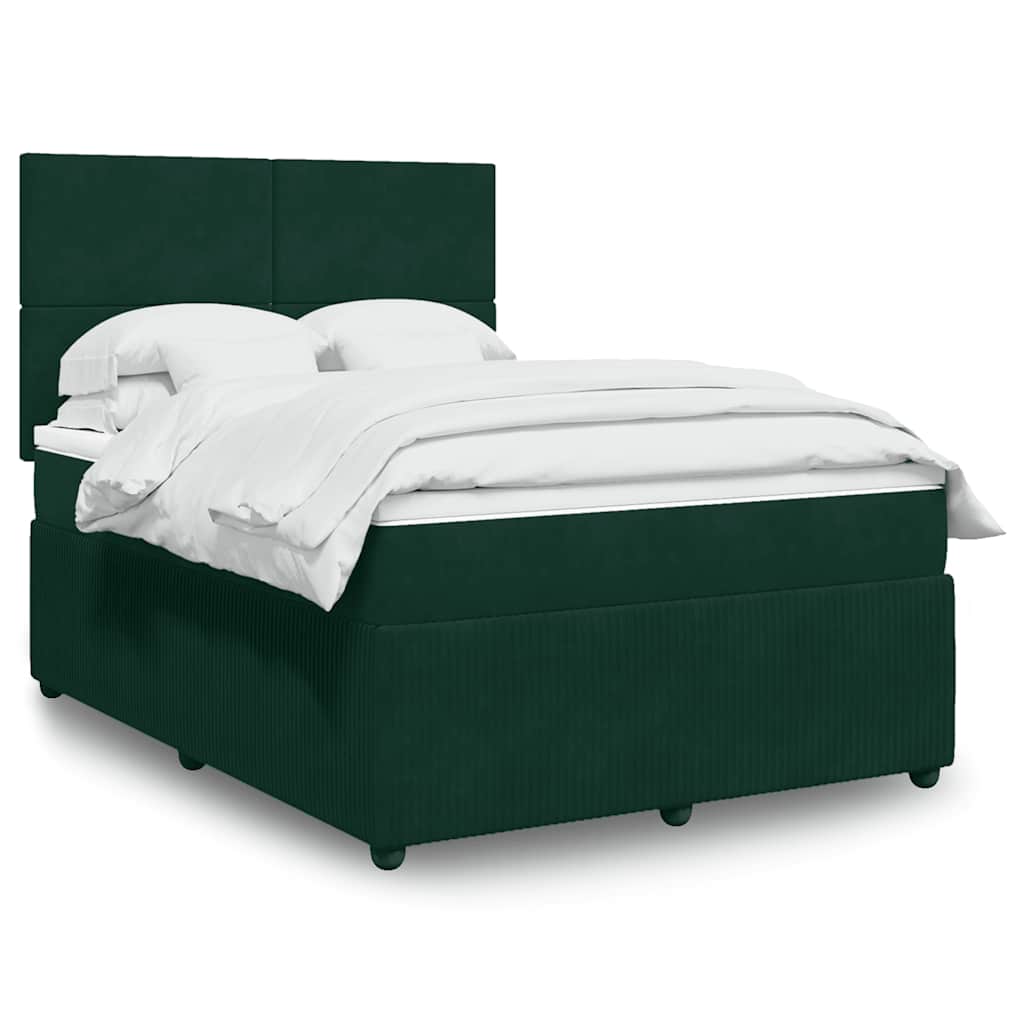 vidaXL Boxspring met matras fluweel donkergrijs 80x200 cm