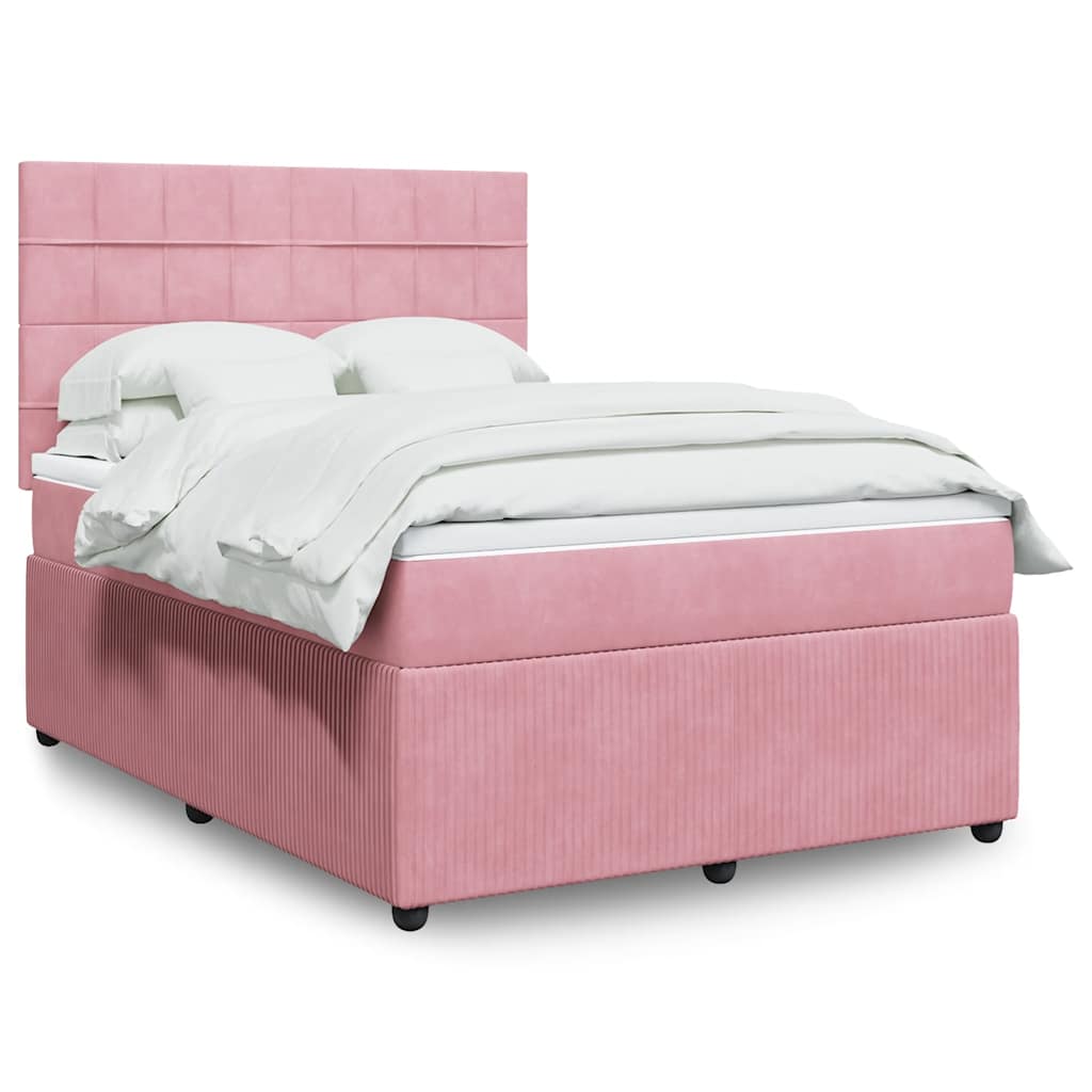 vidaXL Boxspring met matras fluweel donkergrijs 80x200 cm