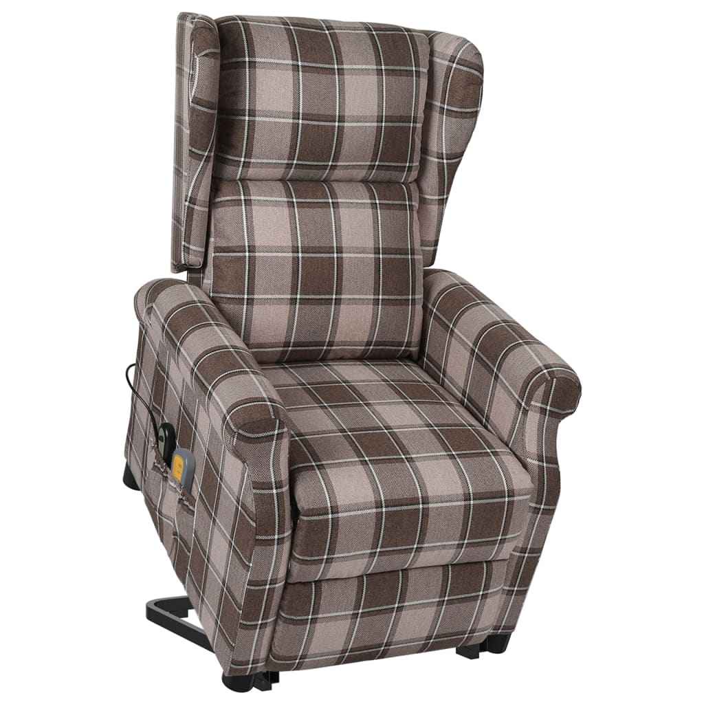 vidaXL Sta-op-massagestoel stof beige