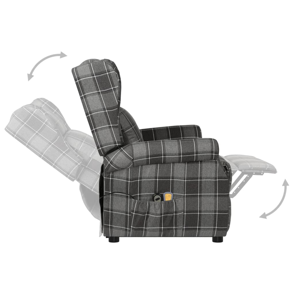 vidaXL Sta-op-massagestoel stof beige