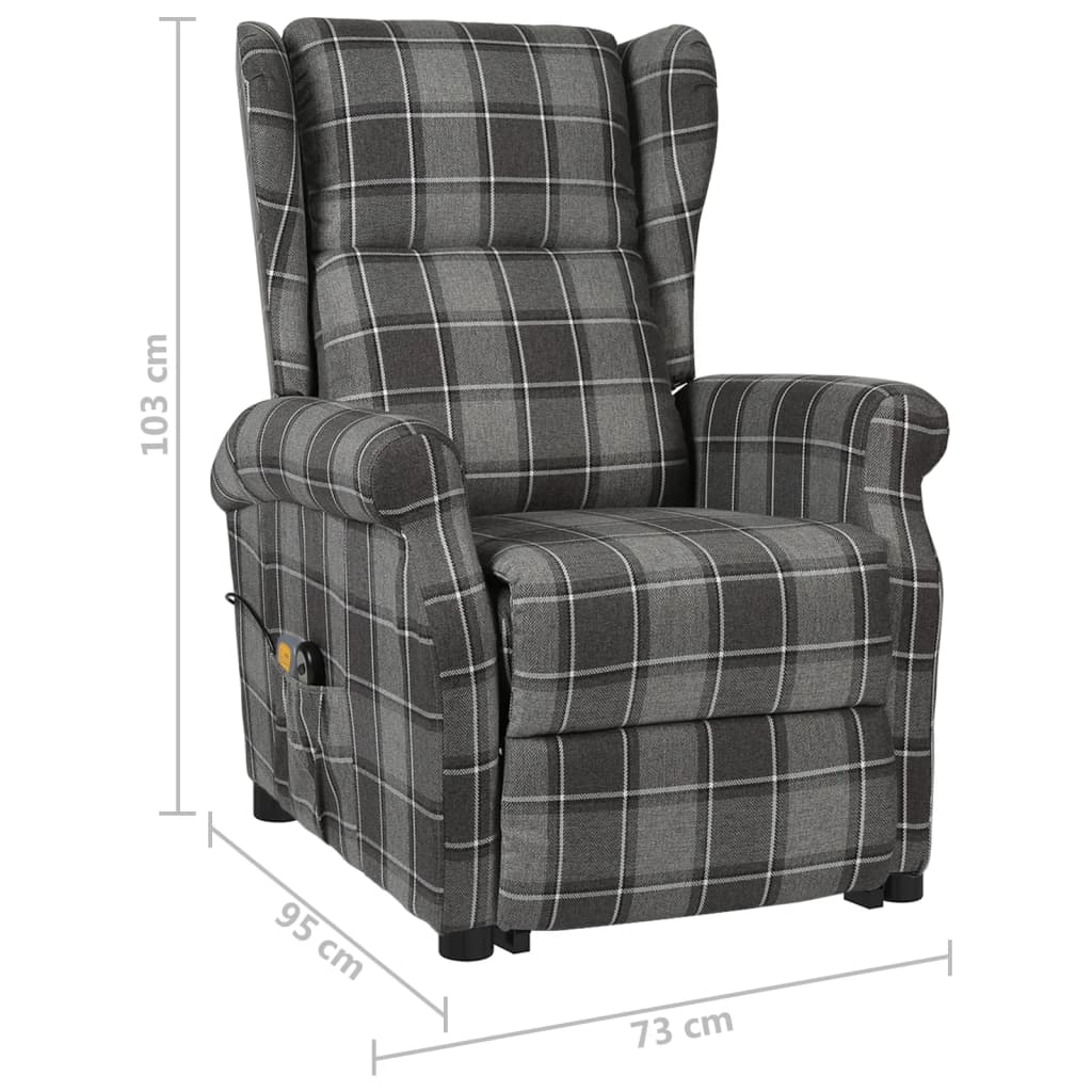 vidaXL Sta-op-massagestoel stof beige