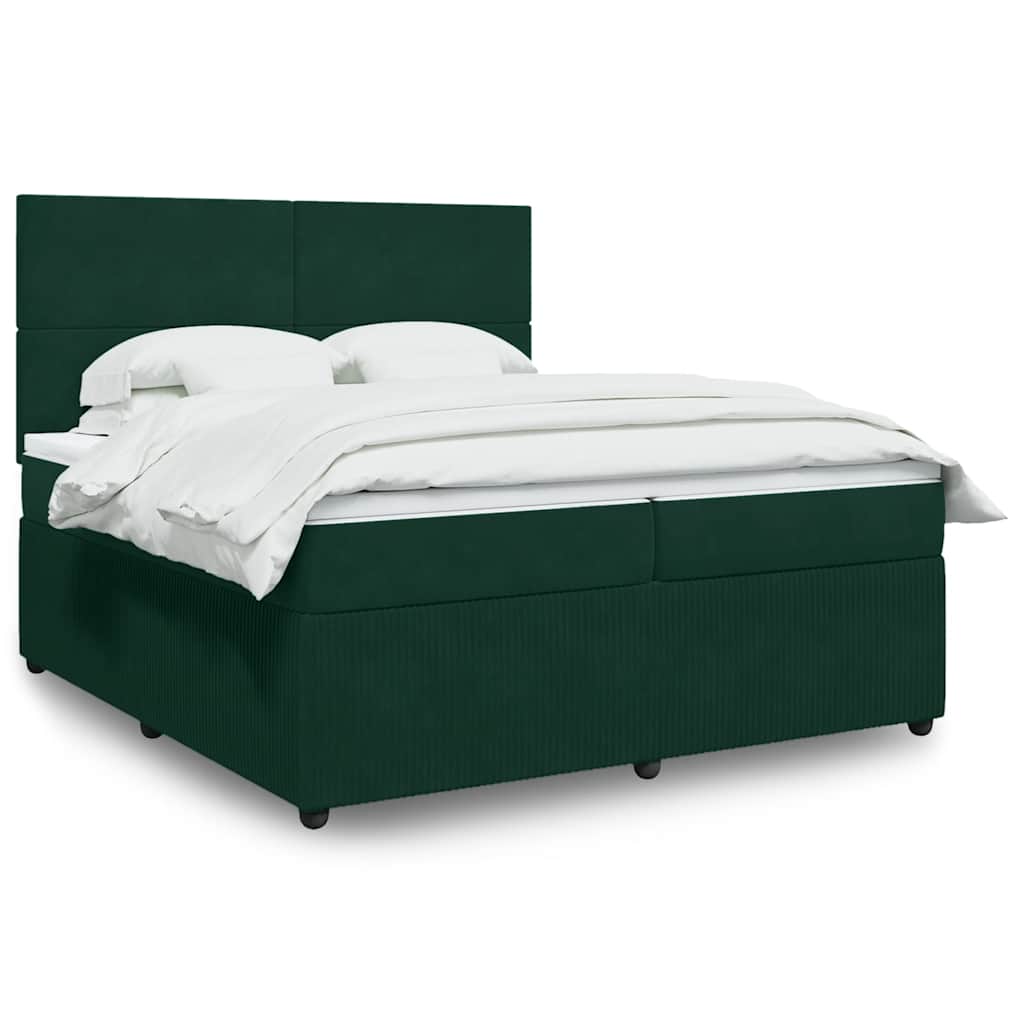 vidaXL Boxspring met matras fluweel donkergrijs 80x200 cm