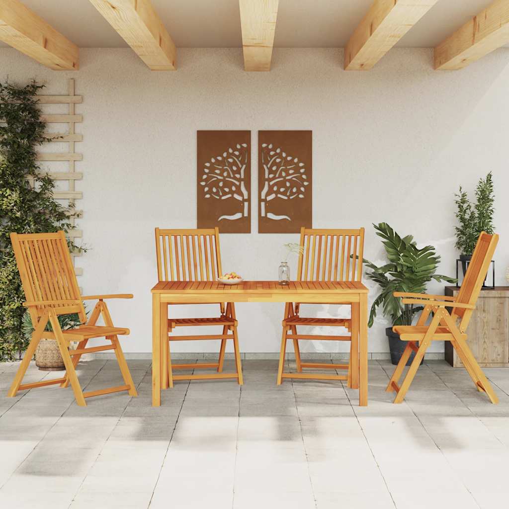 vidaXL 7-delige Tuin Eettafel Set Massief Hout Acaciahout