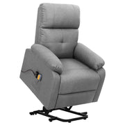 vidaXL Sta-op-massagestoel stof lichtgrijs