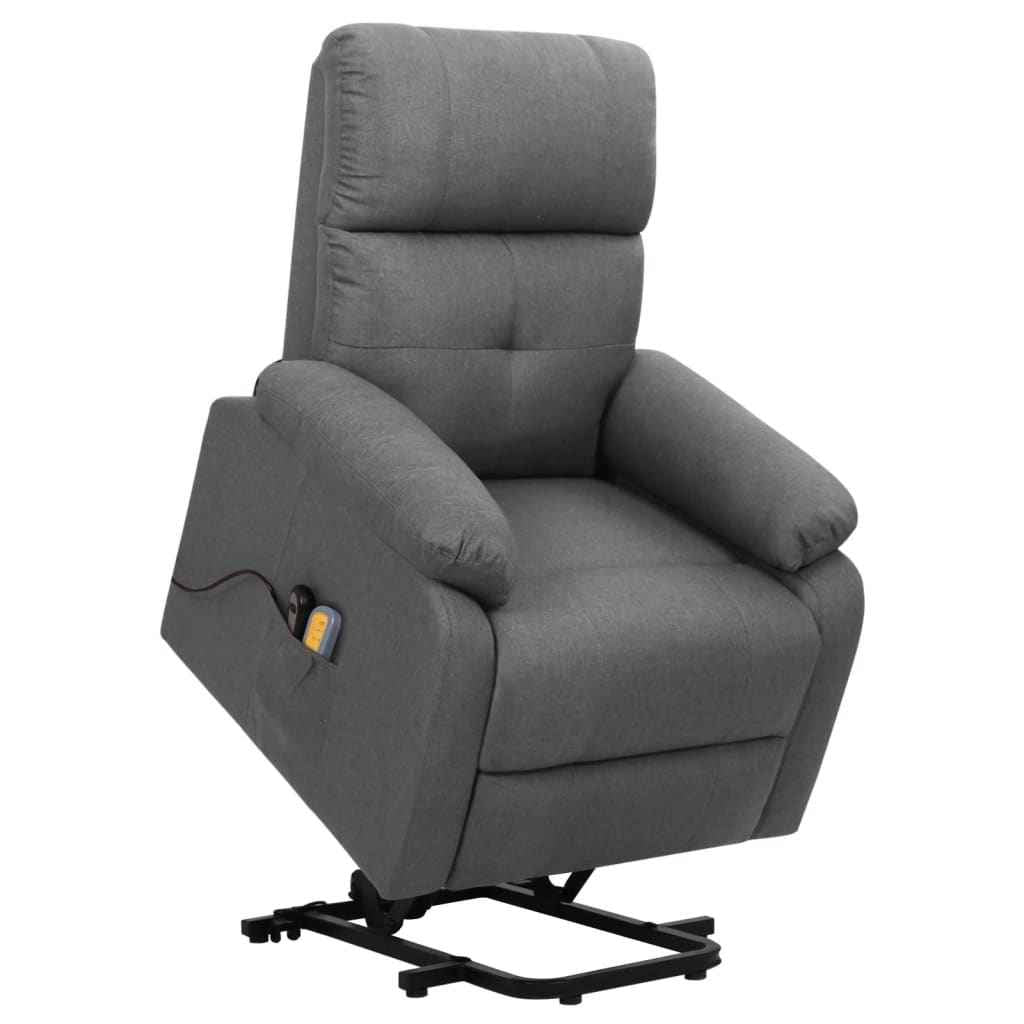 vidaXL Sta-op-massagestoel stof lichtgrijs