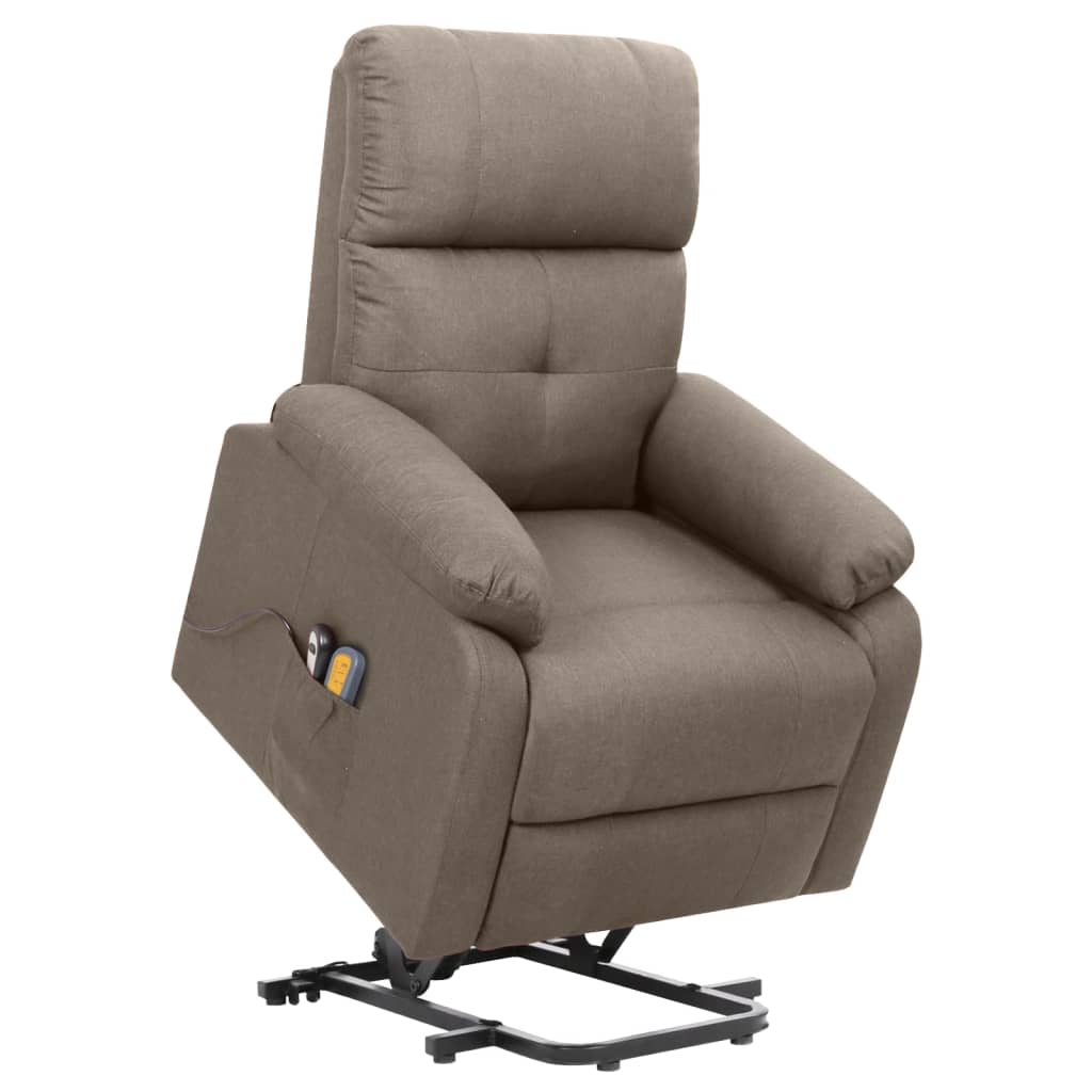 vidaXL Sta-op-massagestoel stof lichtgrijs