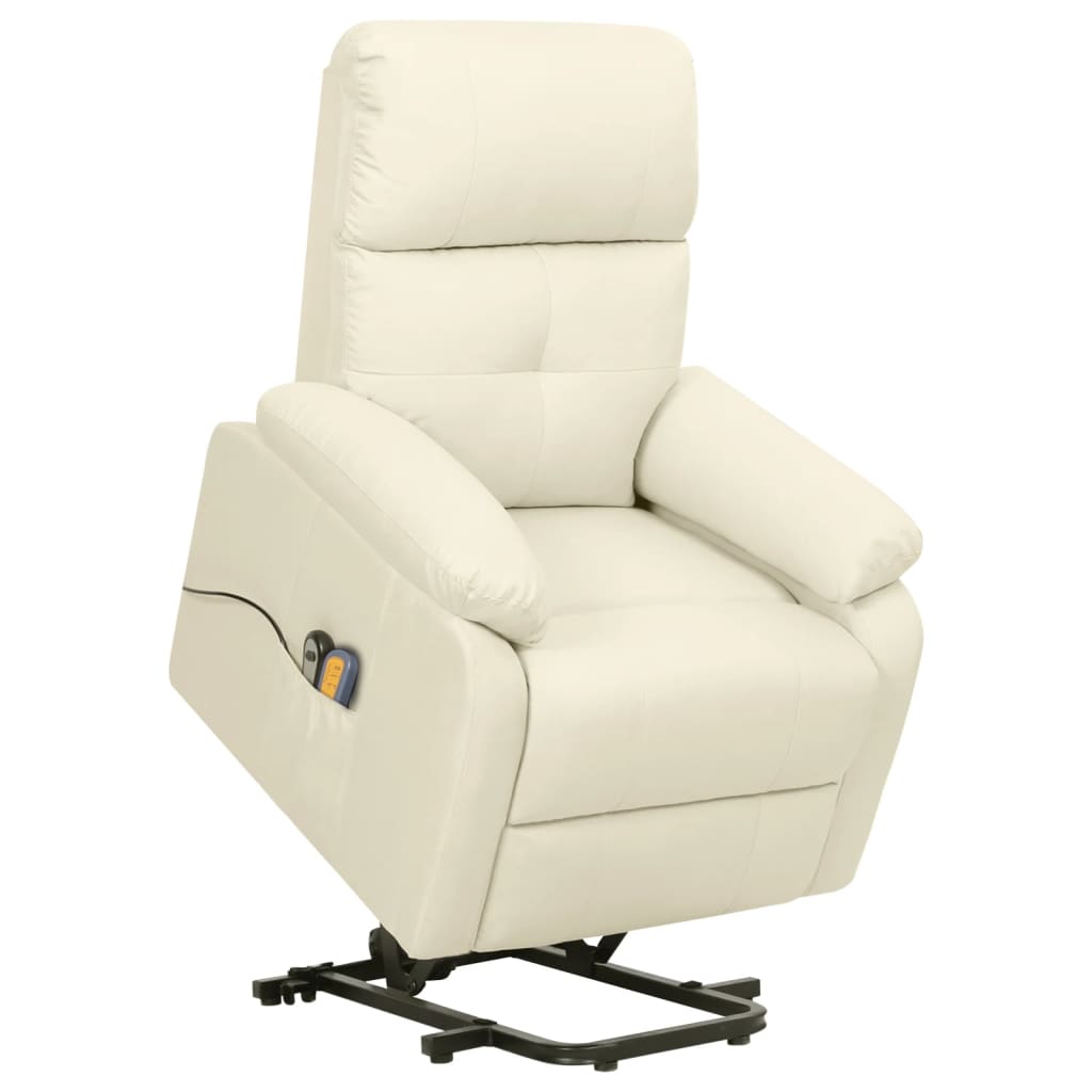 vidaXL Sta-op-massagestoel stof lichtgrijs