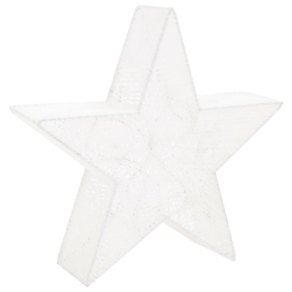 vidaXL Kerstdecoratiesterren 3 st LED buiten binnen mesh wit