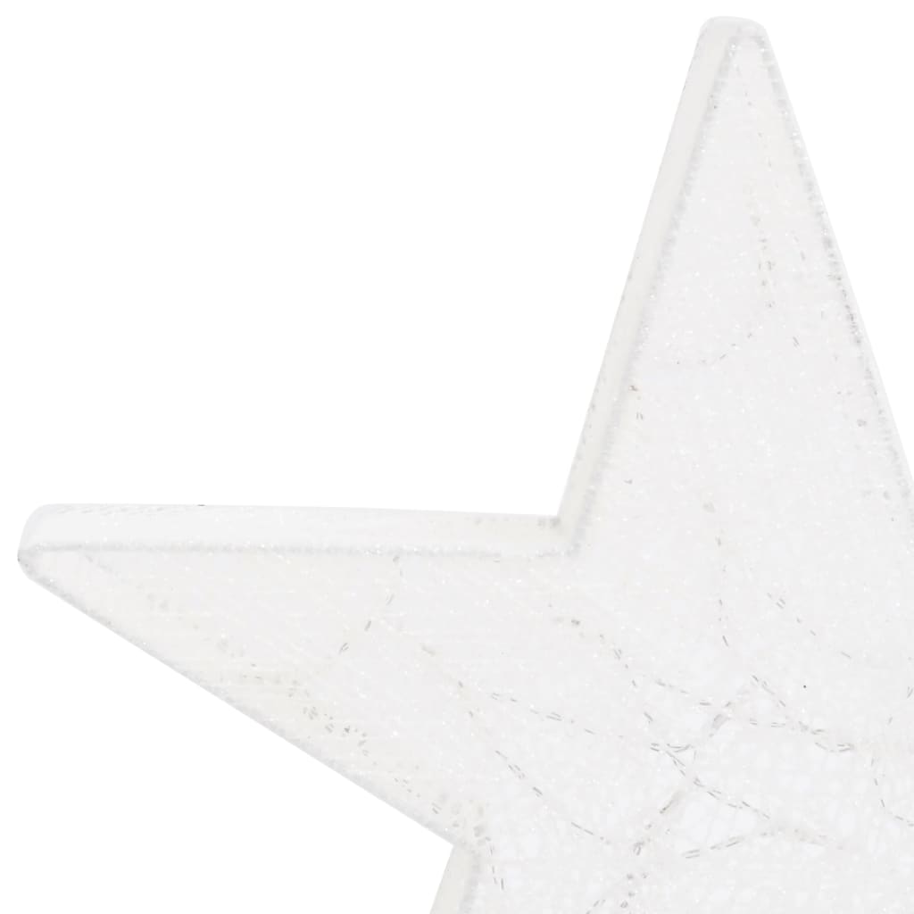 vidaXL Kerstdecoratiesterren 3 st LED buiten binnen mesh wit
