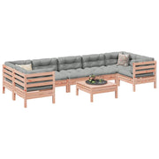 vidaXL 8-delige Loungeset met kussens massief douglas vurenhout
