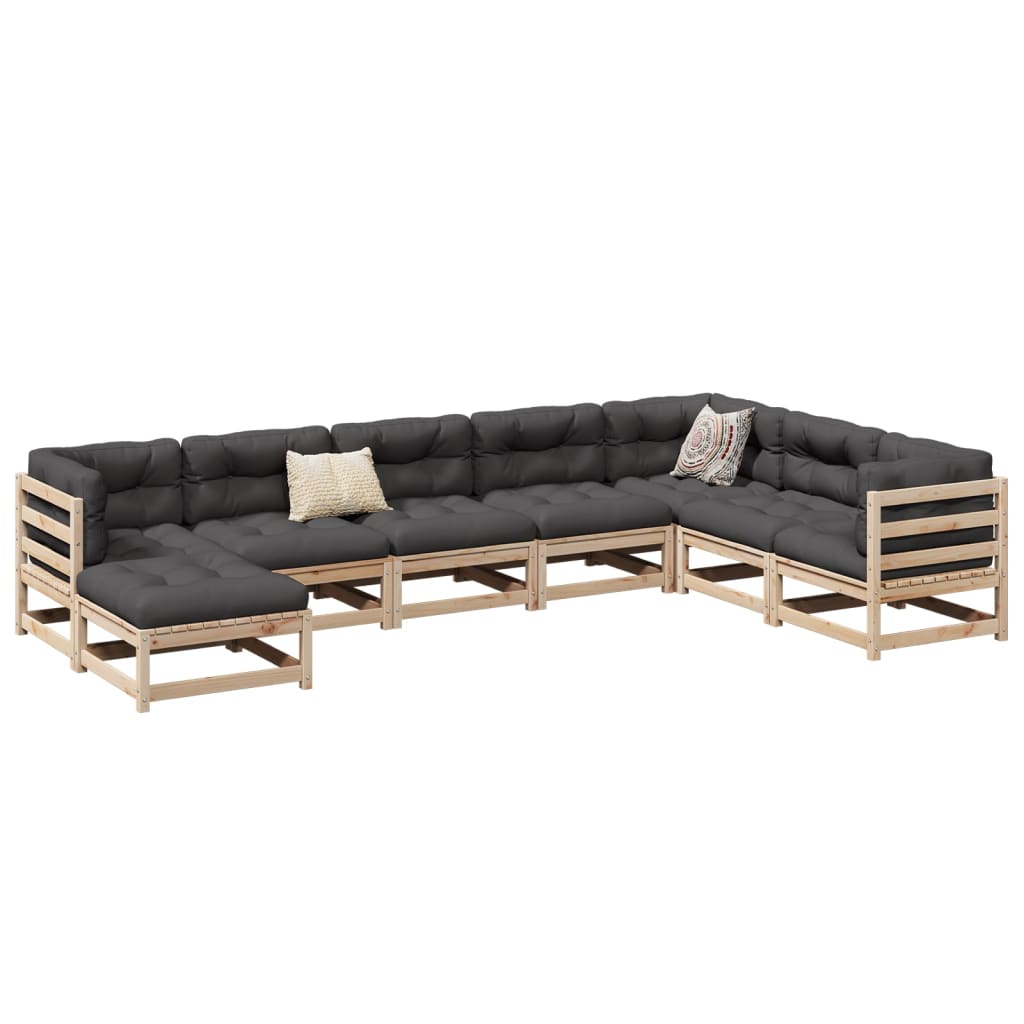 vidaXL 8-Piece Lounge Set Solid Douglas Fir Wood