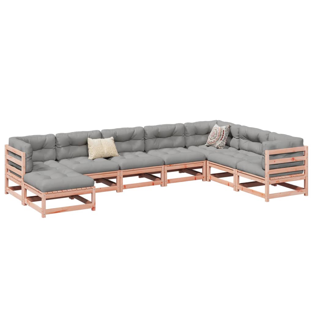 vidaXL 8-Piece Lounge Set Solid Douglas Fir Wood