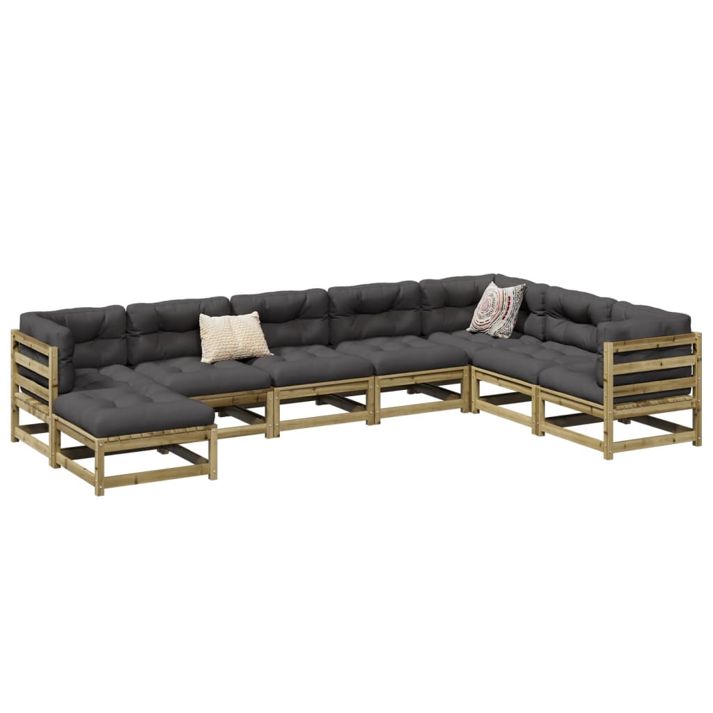 vidaXL 8-Piece Lounge Set Solid Douglas Fir Wood