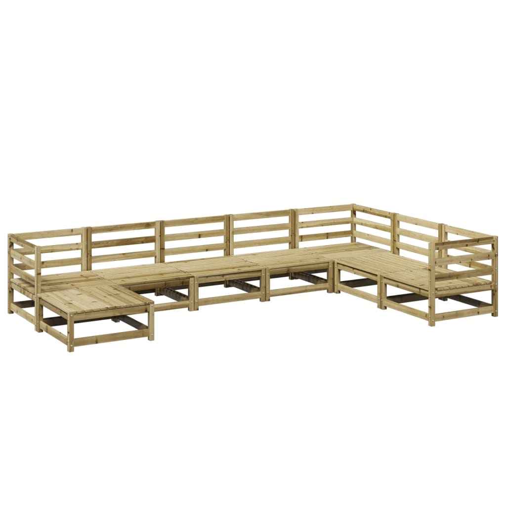vidaXL 8-delige Loungeset massief douglas vurenhout