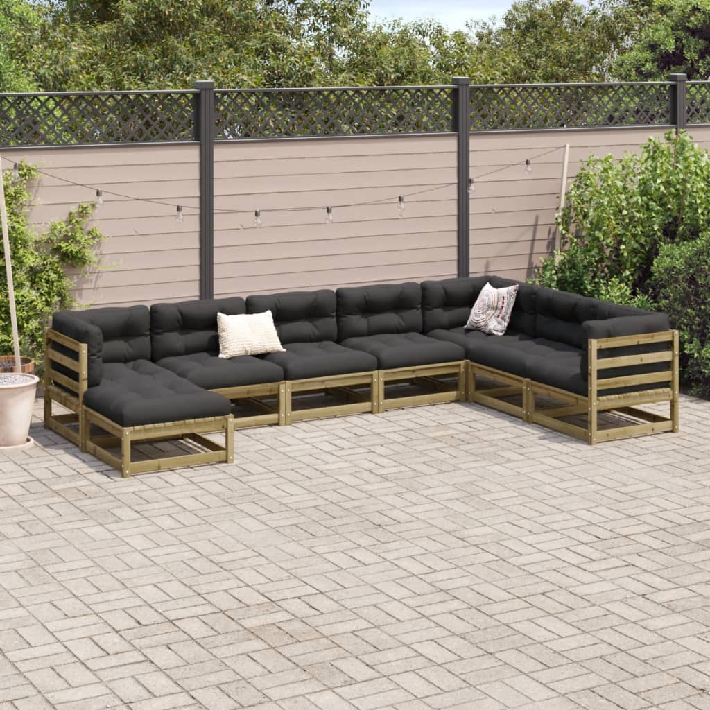 vidaXL 8-Piece Lounge Set Solid Douglas Fir Wood